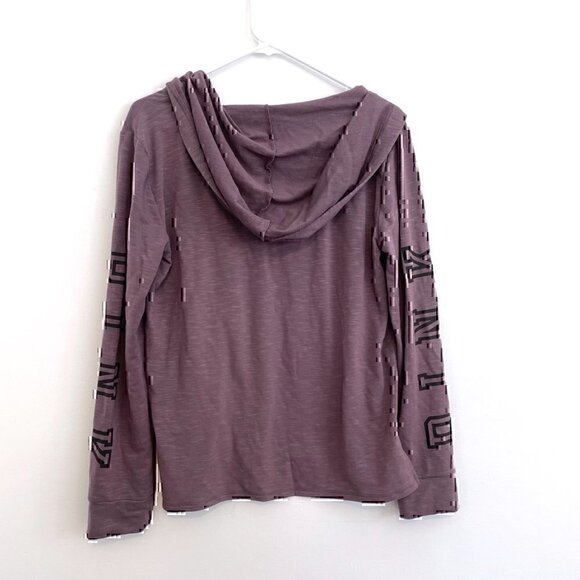 PINK VS VICTORIA'S SECRET Purple 1/4 Zip Lightweight Pullover Hoodie Sweatshirt - Picture 10 of 12